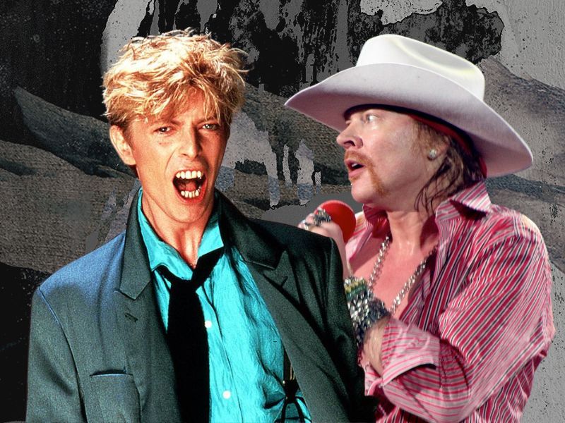 Axl Rose le da una golpiza a David Bowie